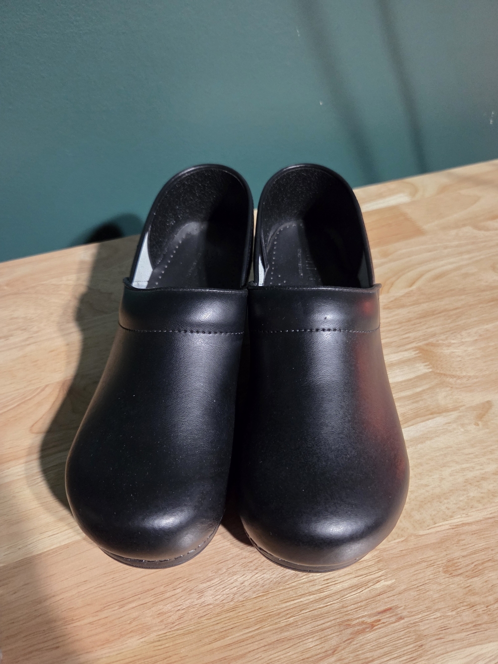 Sanita Professional Cabrio Leather Clogs Slip Resistent Black EU 42